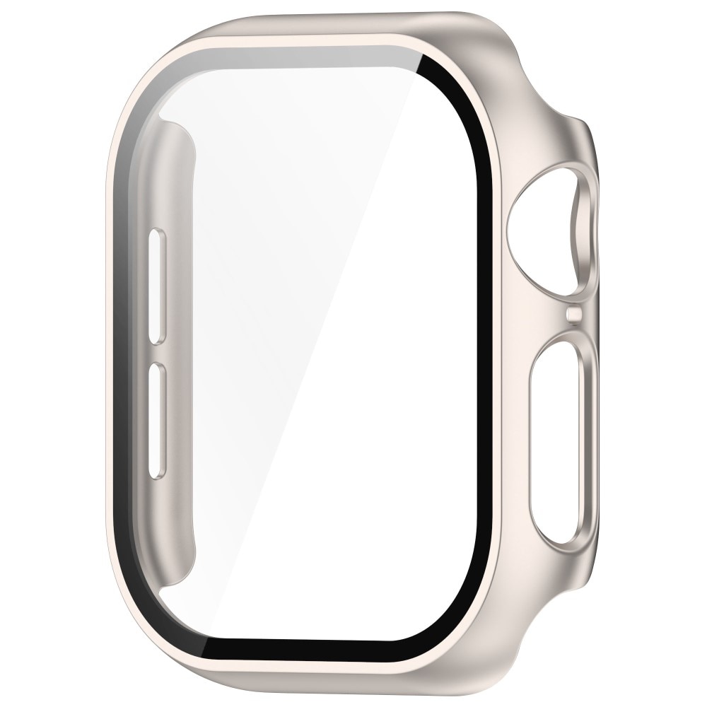 Apple Watch Series 10 42mm Heltäckande skal med inbyggt skärmskydd, champagneguld