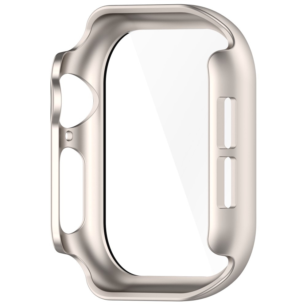 Apple Watch Series 10 42mm Heltäckande skal med inbyggt skärmskydd, champagneguld