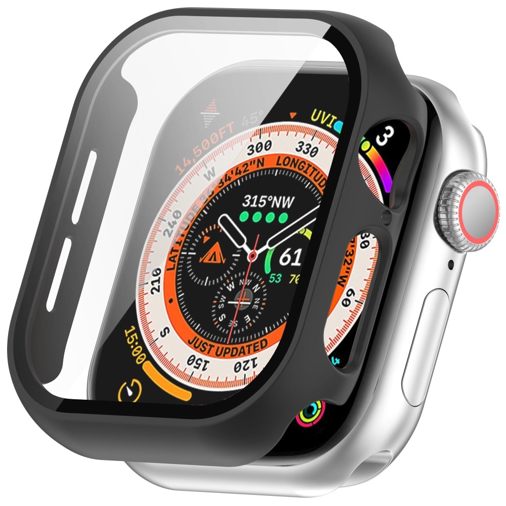 Apple Watch Series 10 46mm Heltäckande skal med inbyggt skärmskydd, svart