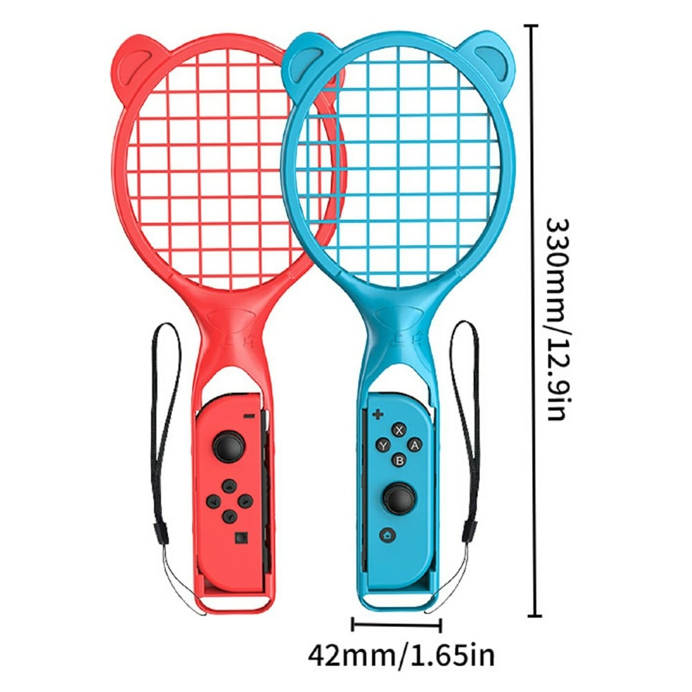 Nintendo Switch Joy-Con Racket med handledsrem, blå/röd