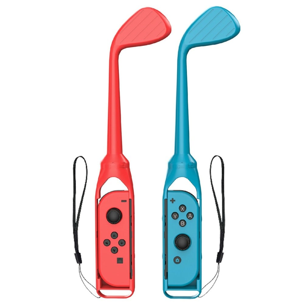 Nintendo Switch Joy-Con Golfklubba med handledsrem, blå/röd