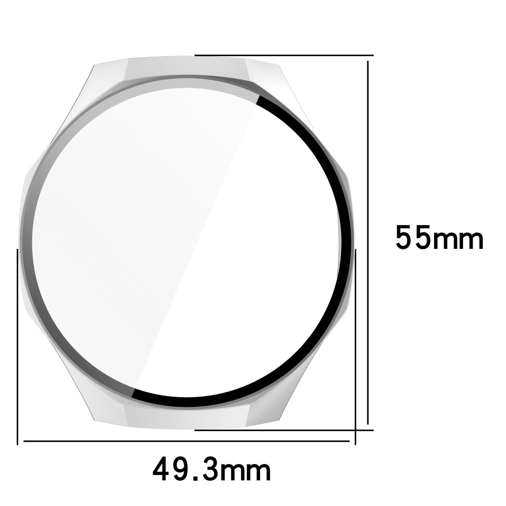 Huawei Watch GT 5 Pro 46mm Heltäckande skal med inbyggt skärmskydd, transparent