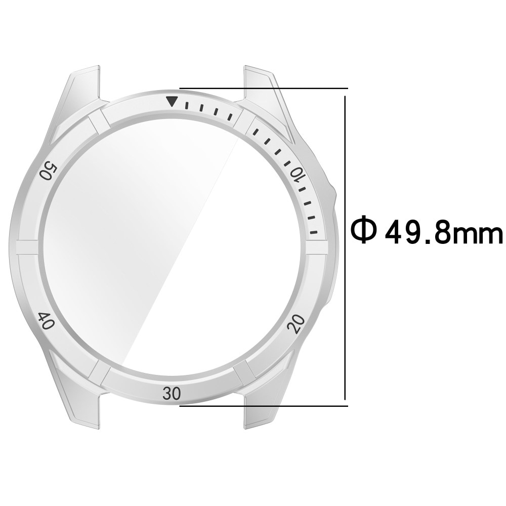 Garmin Fenix 8 47mm Heltäckande skal med inbyggt skärmskydd, Genomskinlig