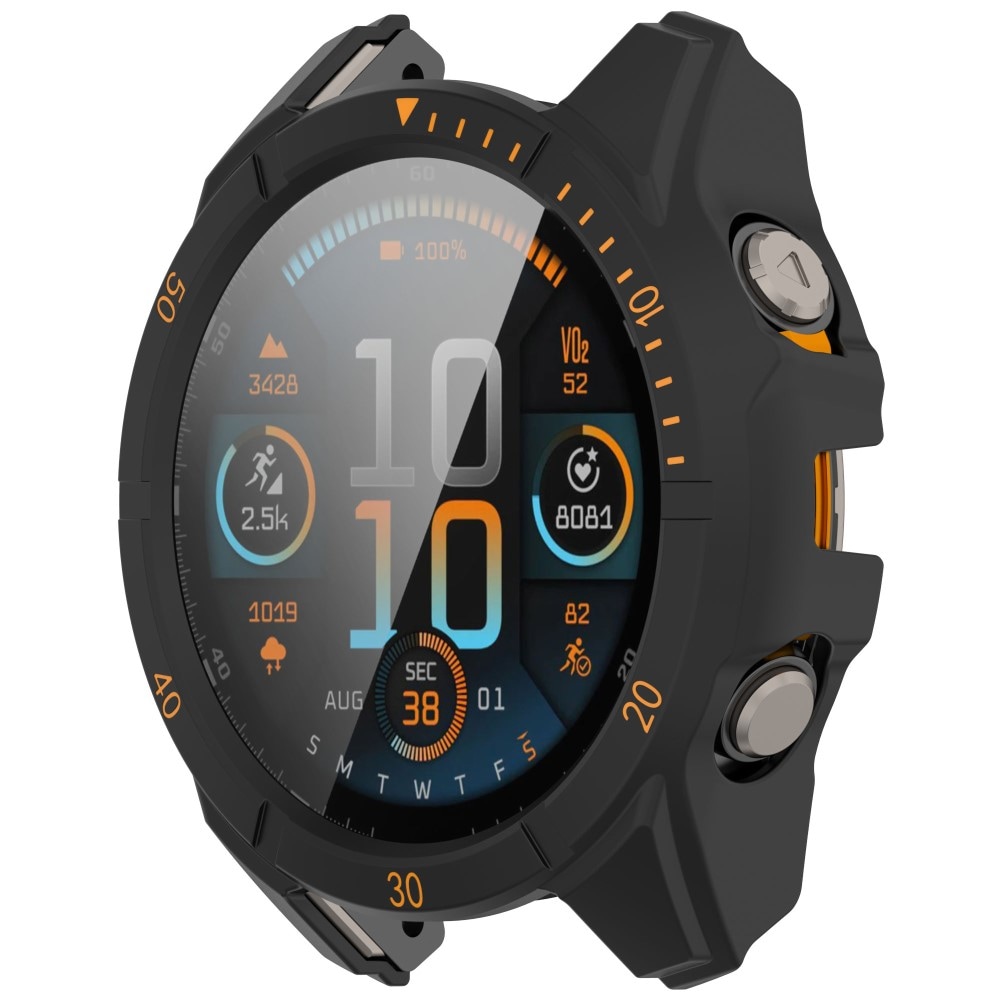 Garmin Fenix 8 47mm Heltäckande skal med inbyggt skärmskydd, Svart