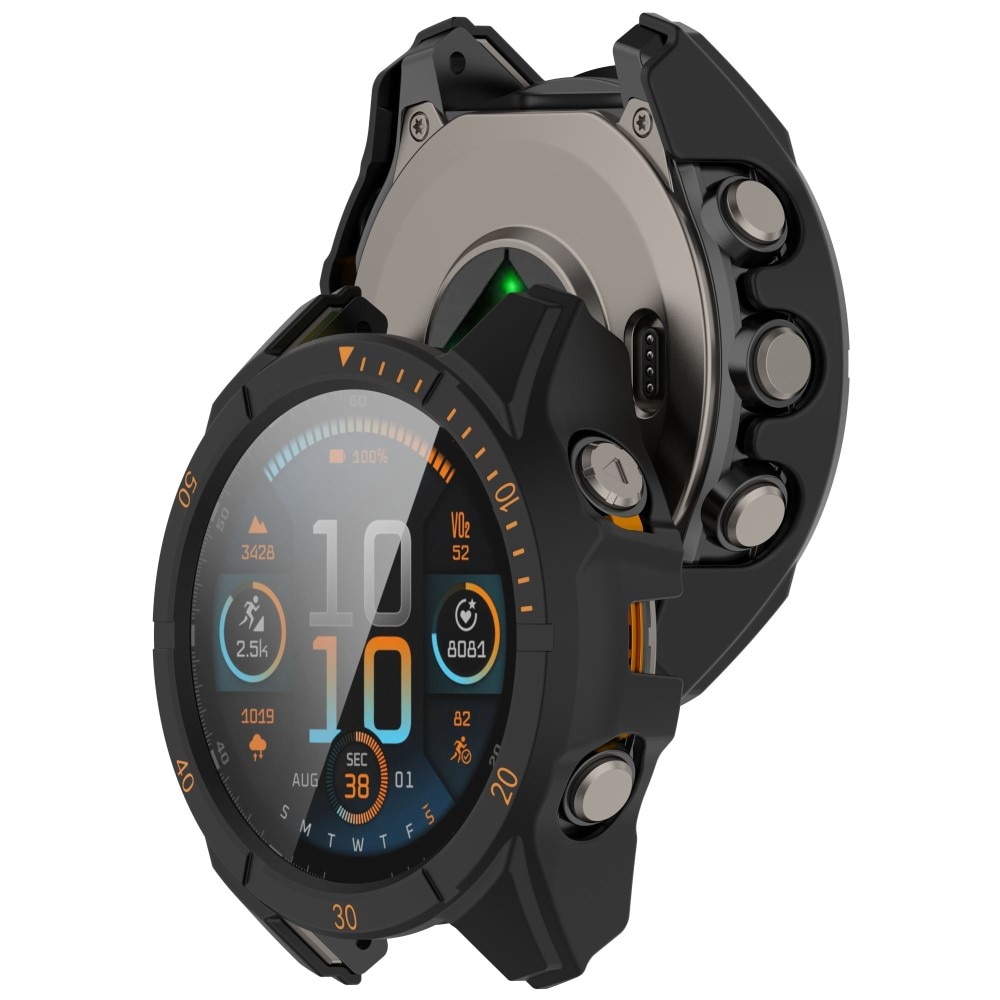 Garmin Fenix 8 47mm Heltäckande skal med inbyggt skärmskydd, Svart