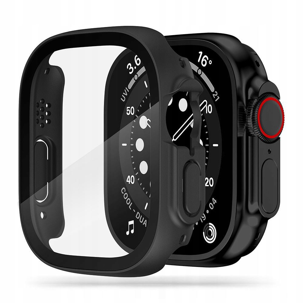 Apple Watch Ultra 49mm 2nd Gen Heltäckande skal med inbyggt skärmskydd, Svart