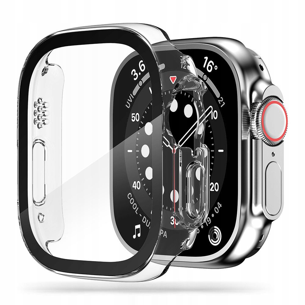 Apple Watch Ultra 49mm 2nd Gen Heltäckande skal med inbyggt skärmskydd, transparent