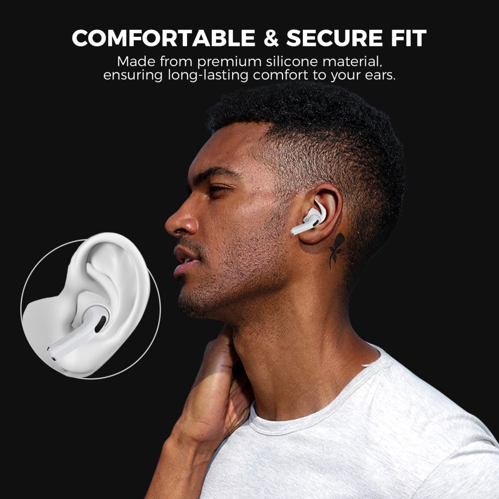 Apple AirPods 4 Sportiga Ear Hooks, vit