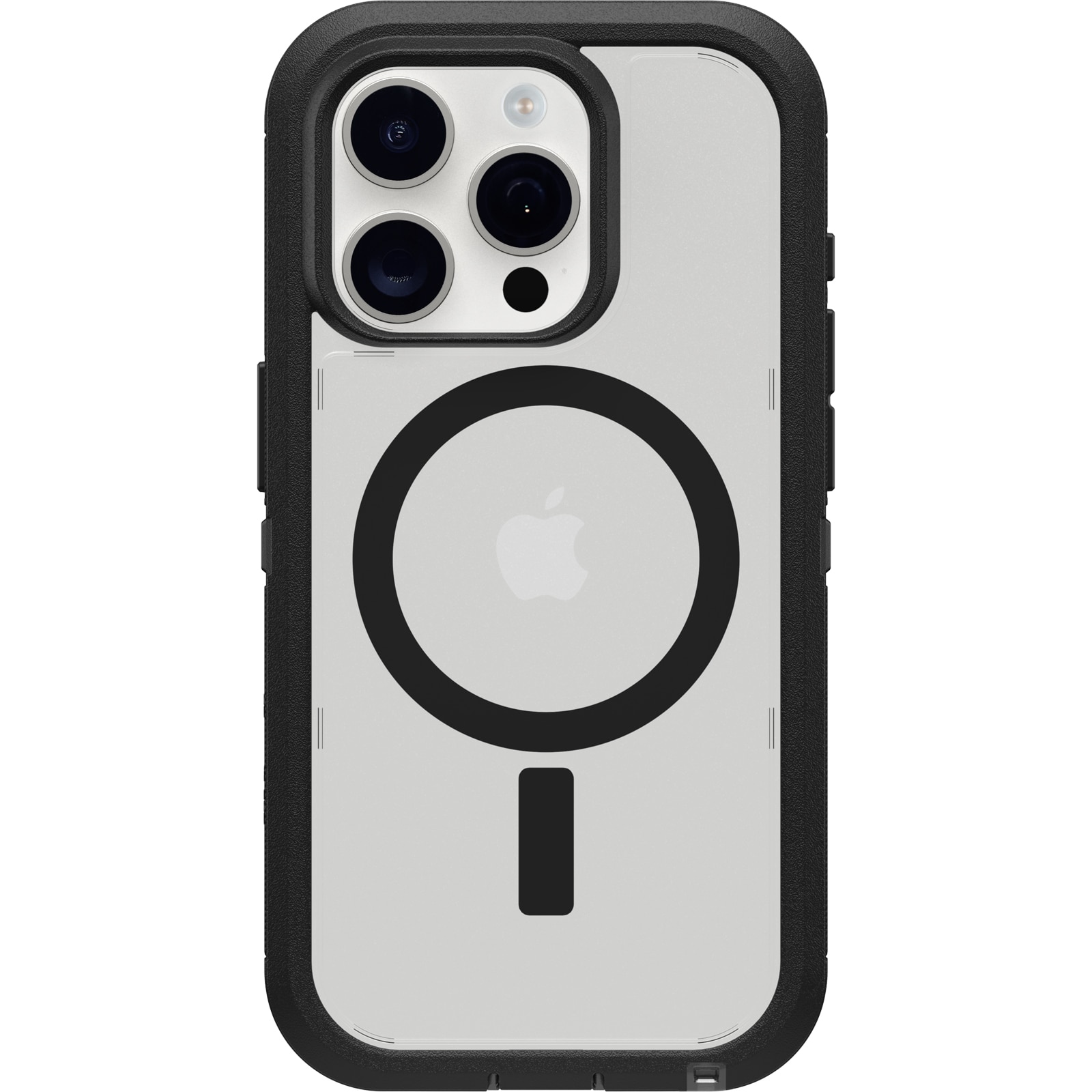 iPhone 15 Pro Defender XT Riktigt stöttåligt MagSafe-skal, genomskinlig/svart