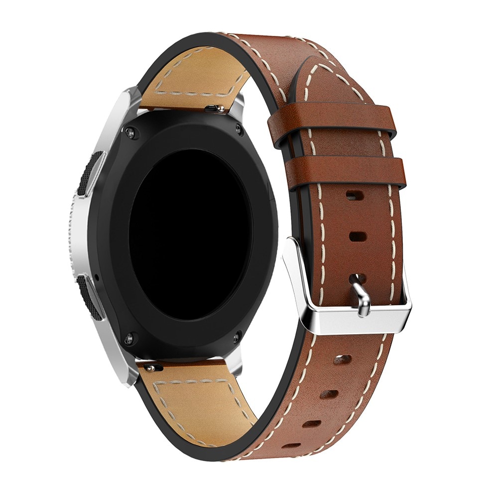 Huawei Watch GT 4 46mm Armband i äkta läder, cognac