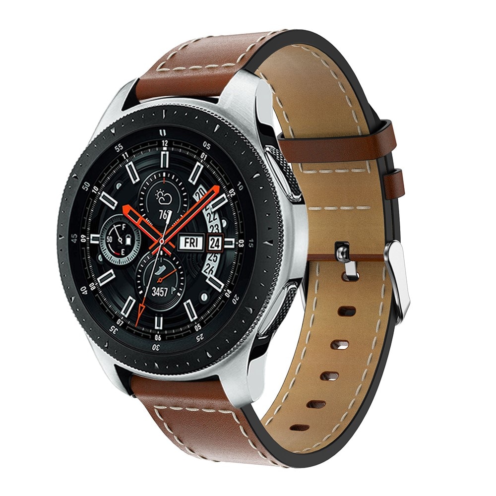 Huawei Watch GT 4 46mm Armband i äkta läder, cognac
