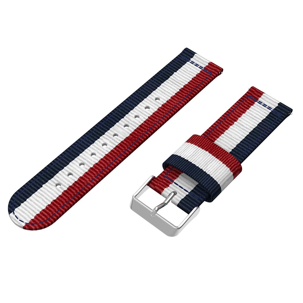 Hama Fit Watch 6910 Armband i nylon, blå/vit/röd