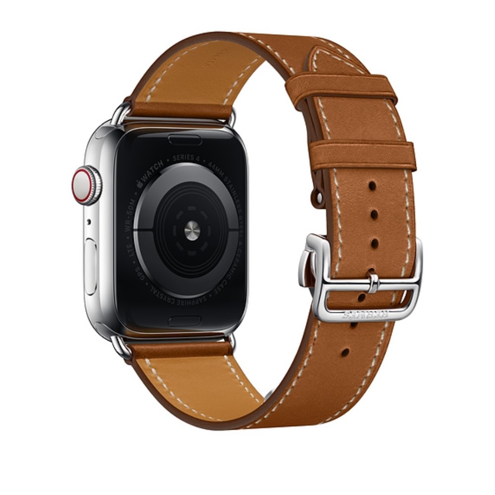 Apple Watch 41mm Series 8 Armband i äkta läder, cognac