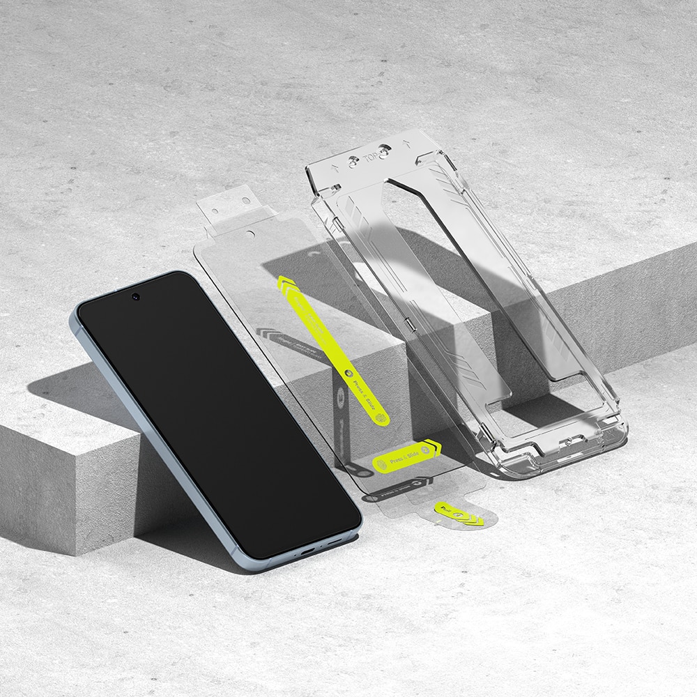 Samsung Galaxy A55 Skärmskydd i glas med monteringsram (2-pack)