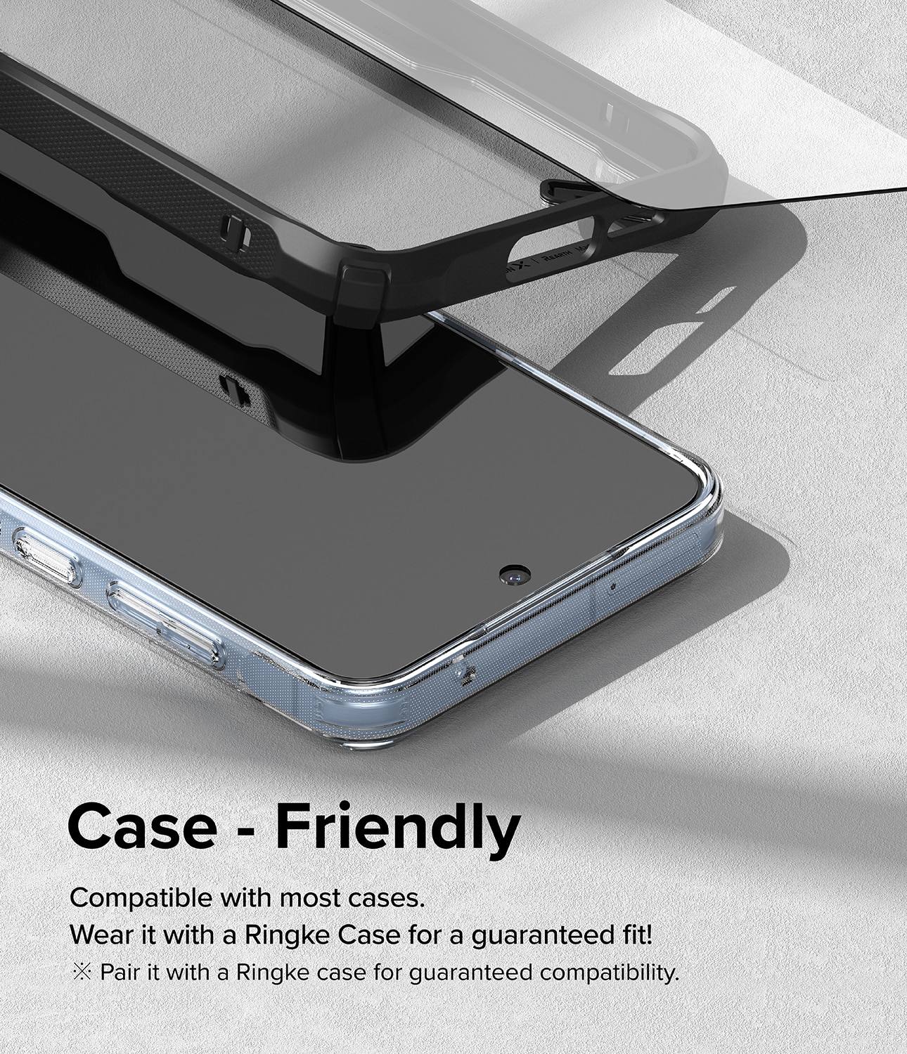 Samsung Galaxy A55 Skärmskydd i glas med monteringsram (2-pack)