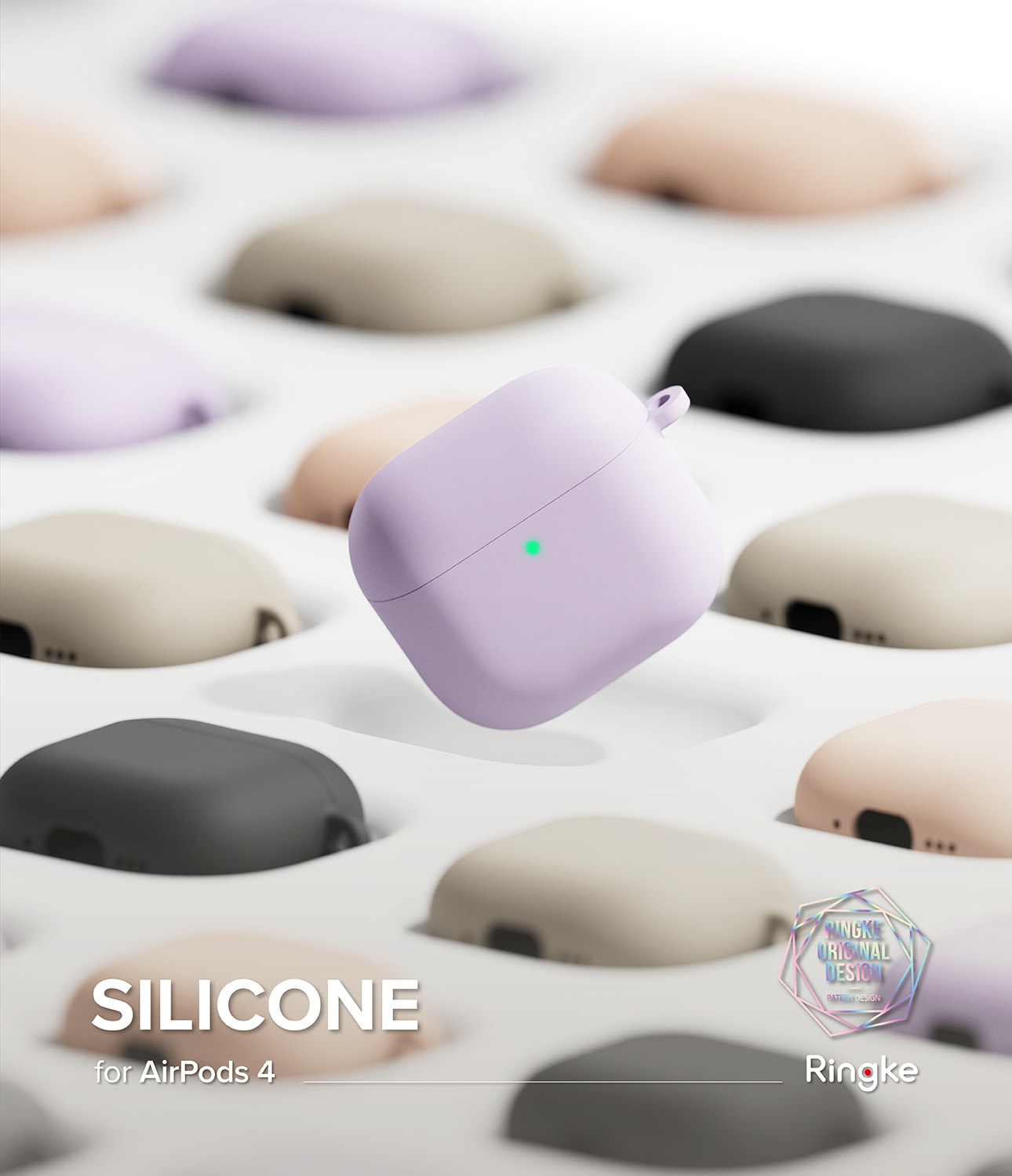 Apple AirPods 4 Silikonskal, Light Purple