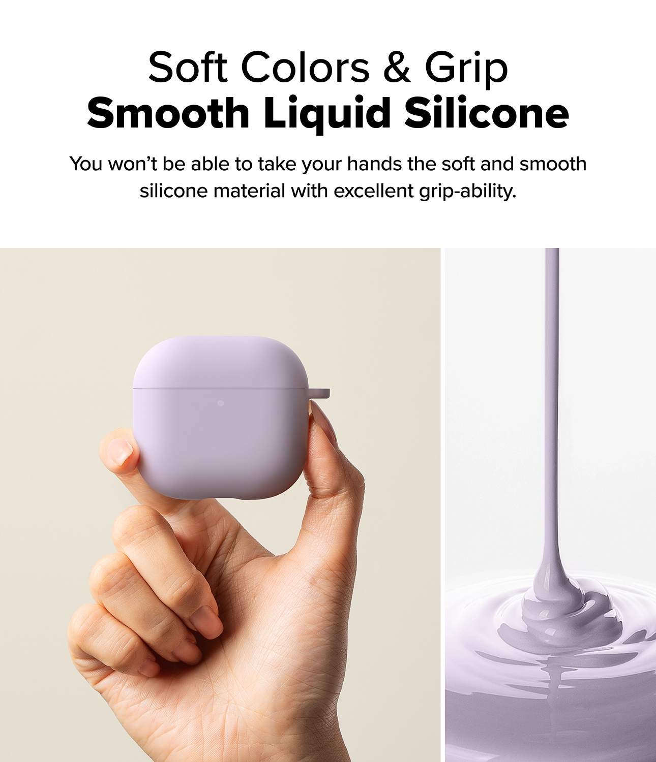 Apple AirPods 4 Silikonskal, Light Purple