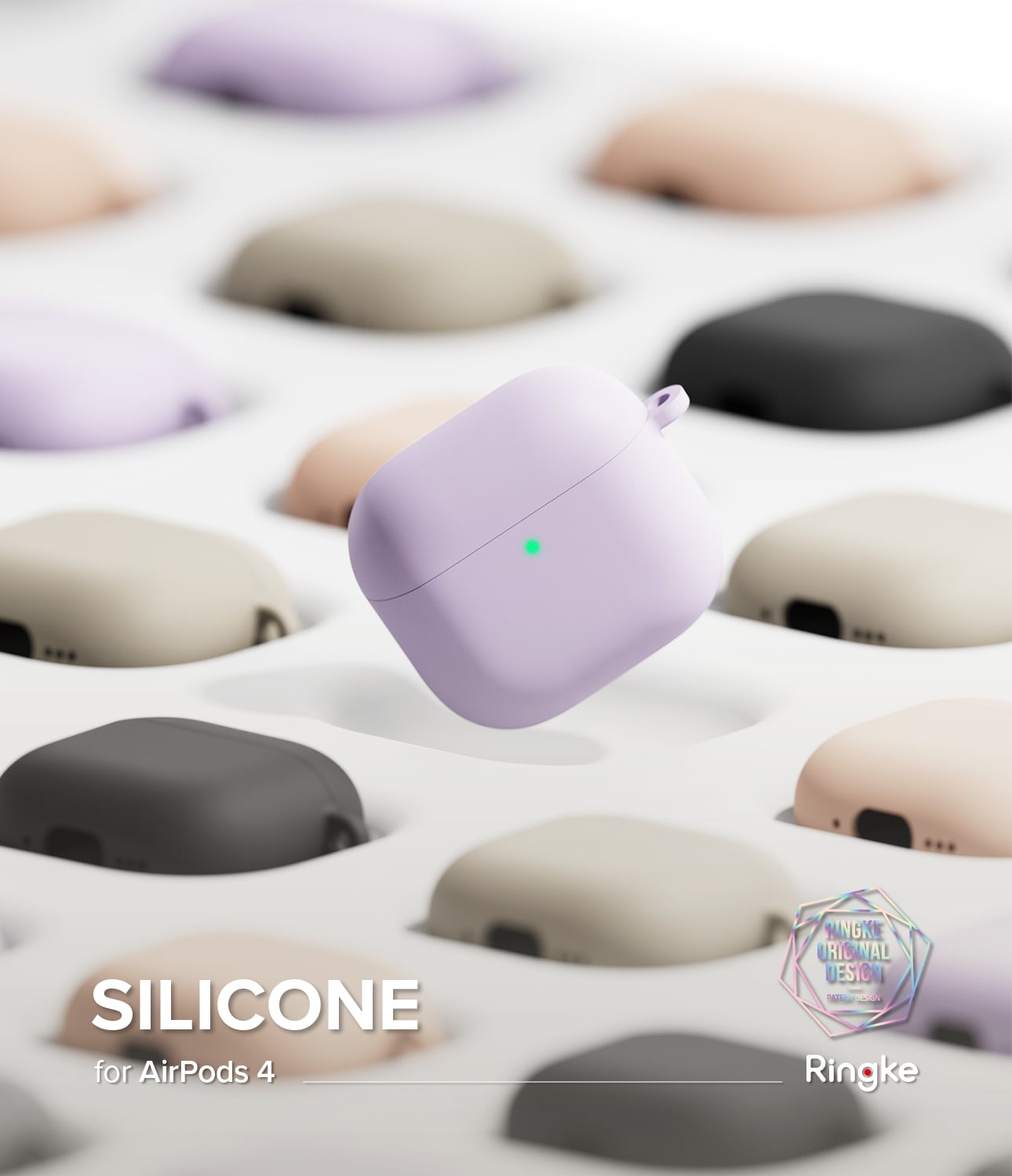 Apple AirPods 4 Silikonskal, Pink Sand