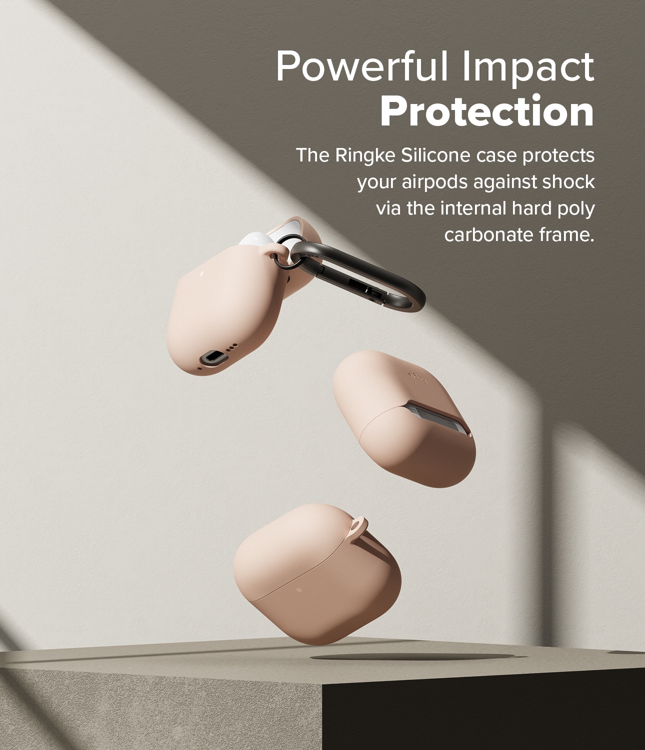 Apple AirPods 4 Silikonskal, Pink Sand