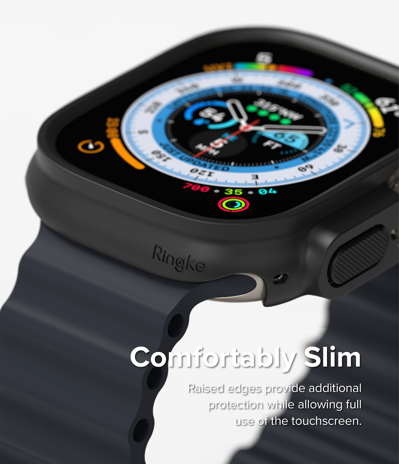 Apple Watch Ultra 2 49mm Tunt skal (2-pack), mattsvart & genomskinlig