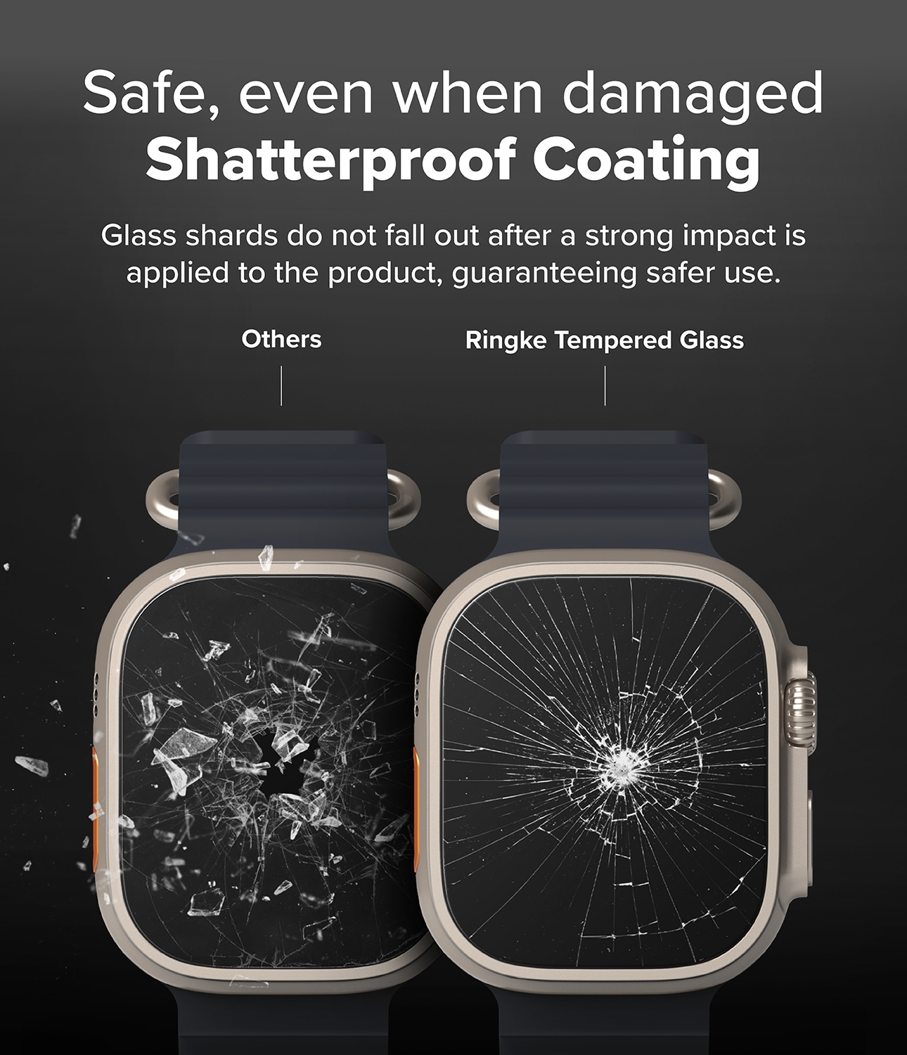 Apple Watch Ultra 49mm 1st Gen Skärmskydd i glas med monteringsram (2-pack)