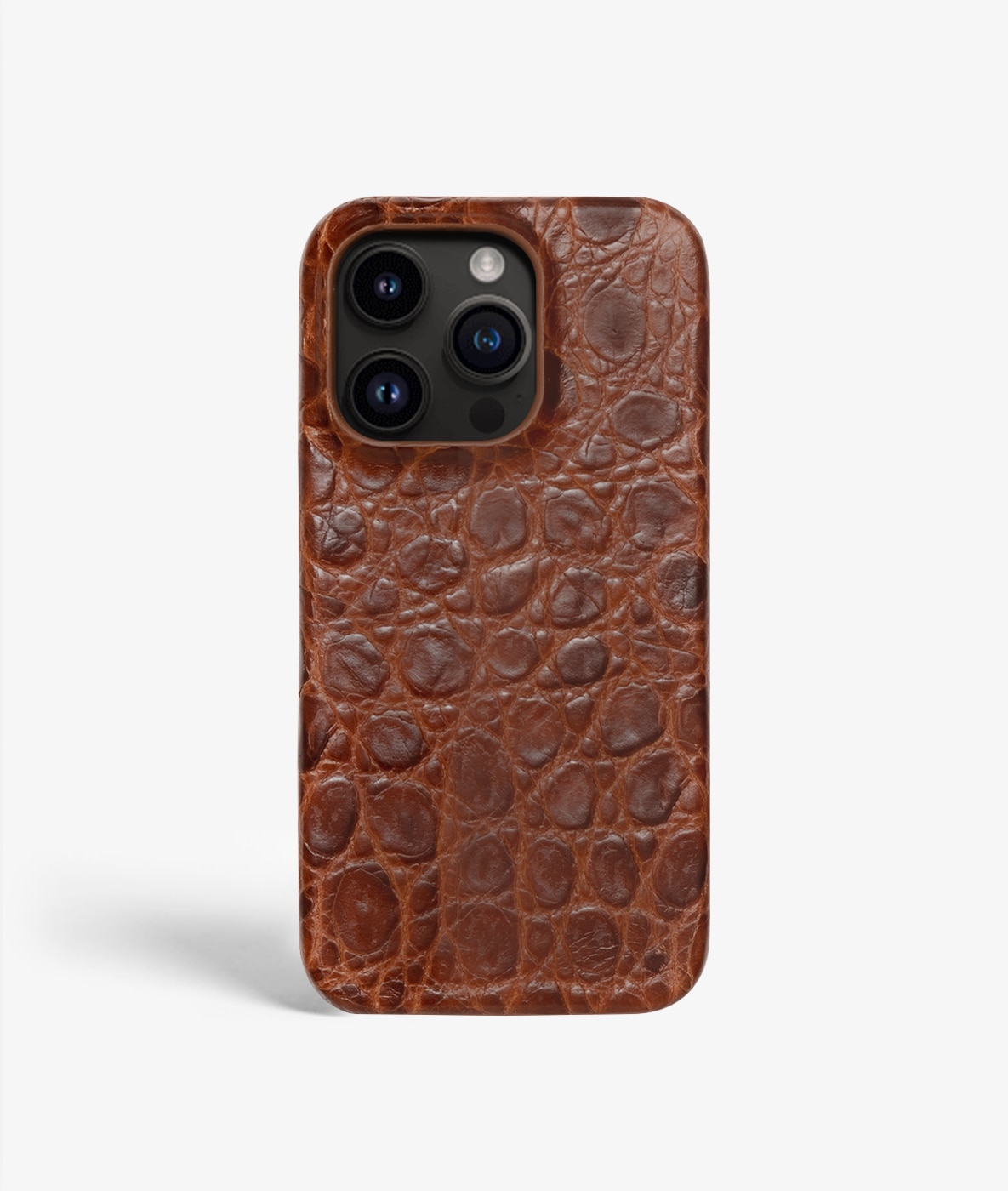 iPhone 14 Pro Skal Small Croco Brun