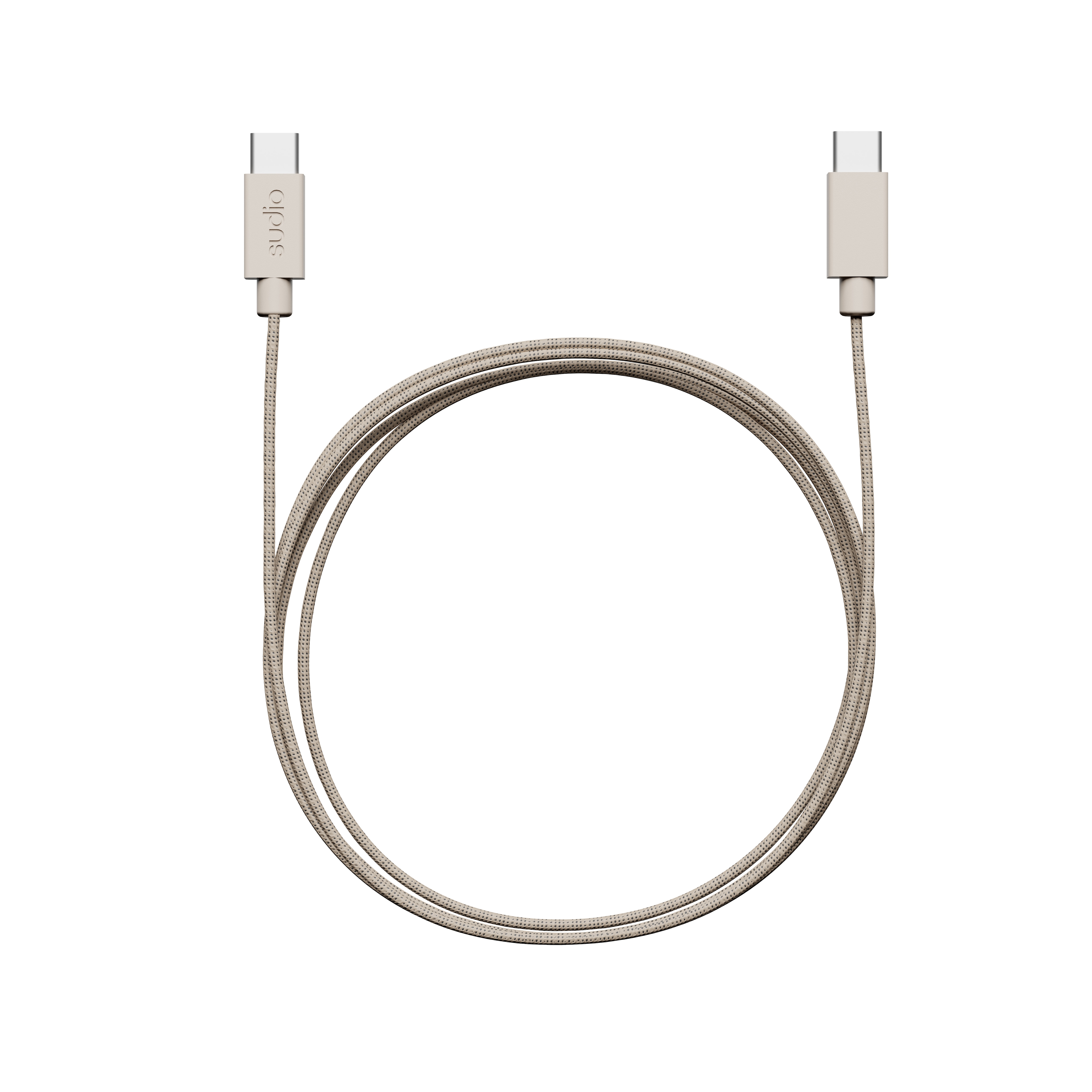 C1 Laddningskabel USB-C till USB-C 1.8 m, Sand