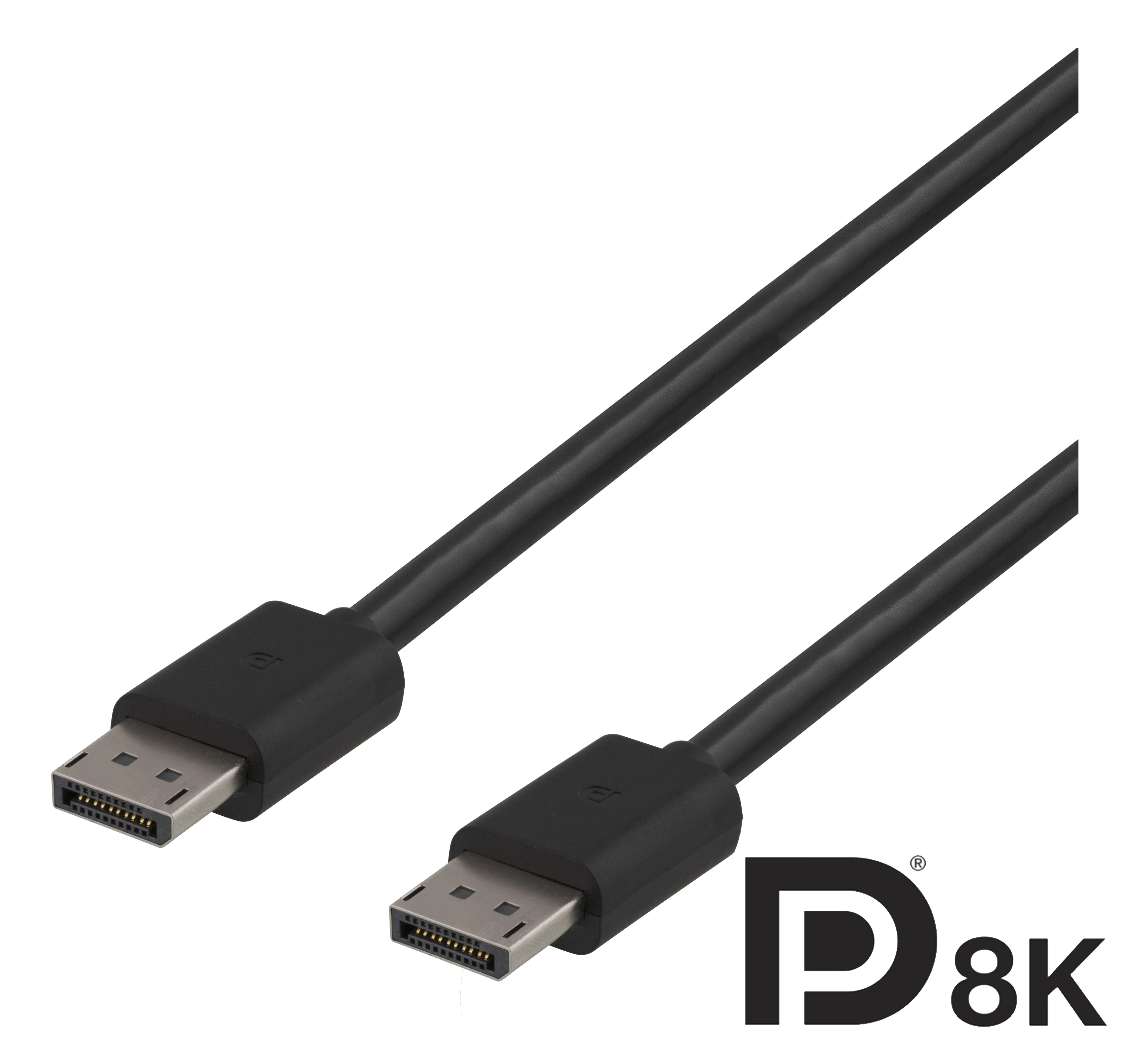 DisplayPort 1.4 kabel 8K 3m, svart