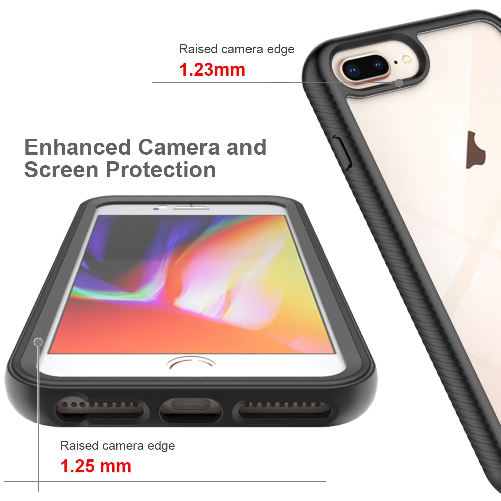 iPhone 7 Plus/8 Plus Mobilskal Full Protection, svart