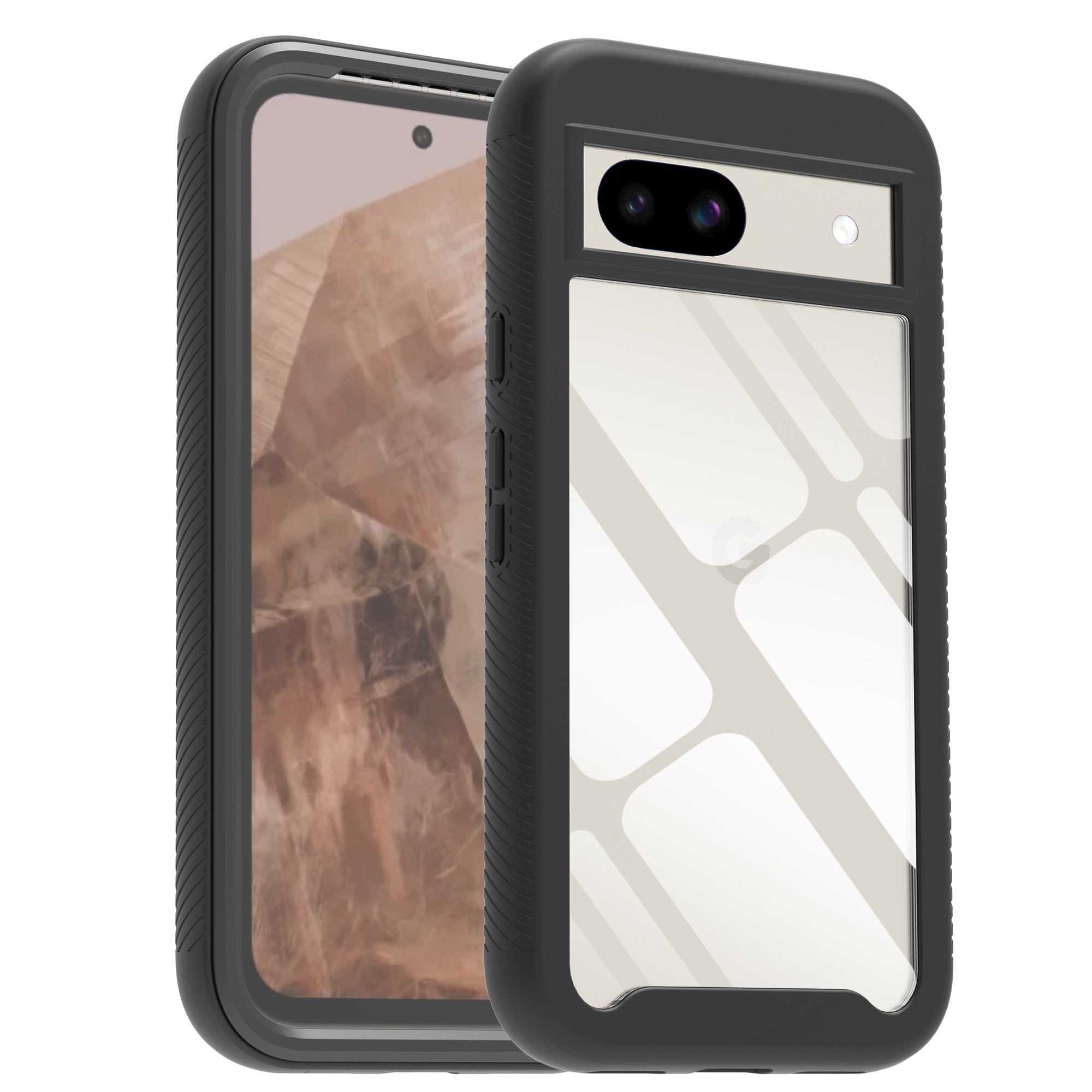 Google Pixel 8a Mobilskal Full Protection, svart