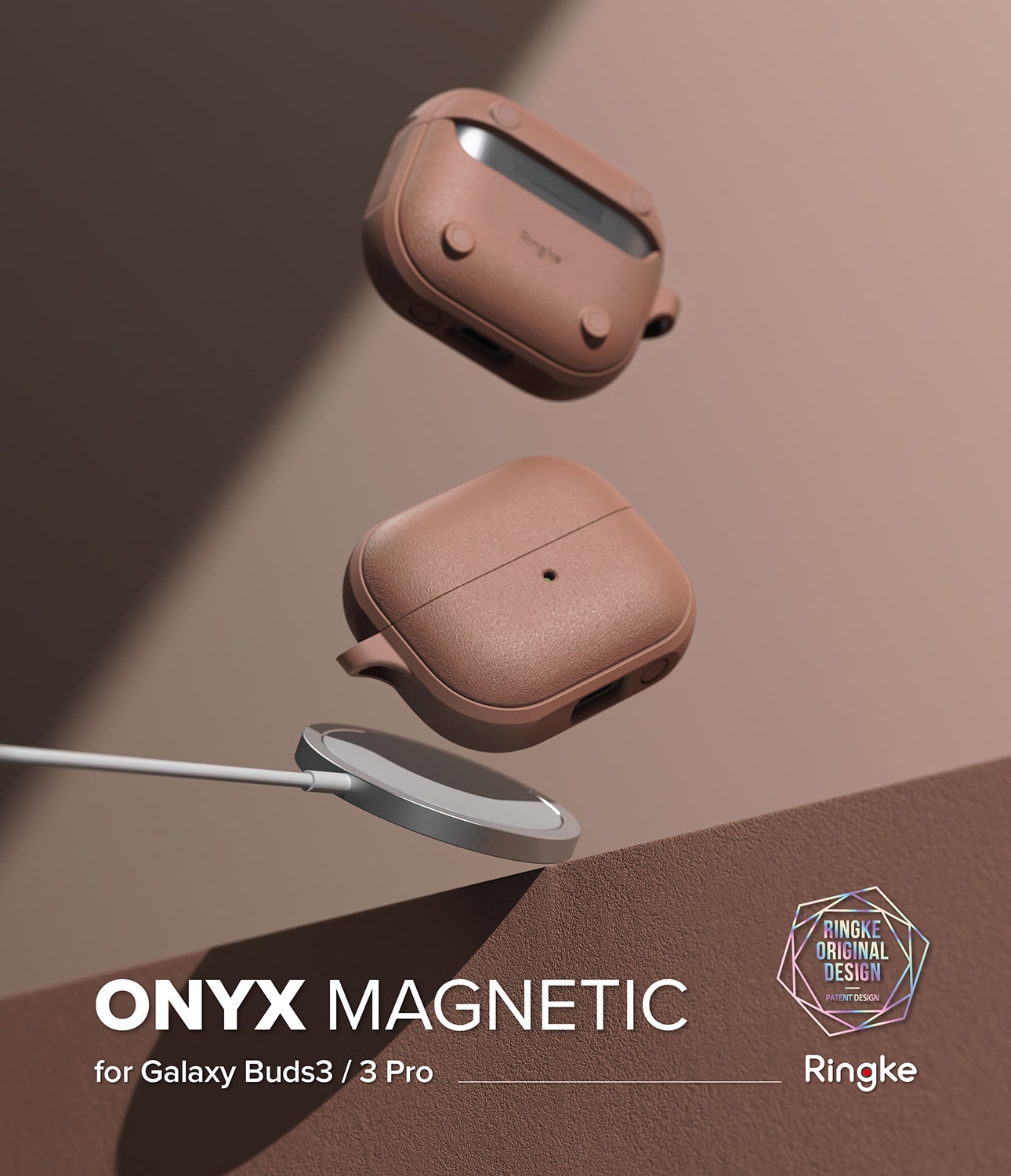 Samsung Galaxy Buds 3 Onyx MagSafe Skal, Constant Coral