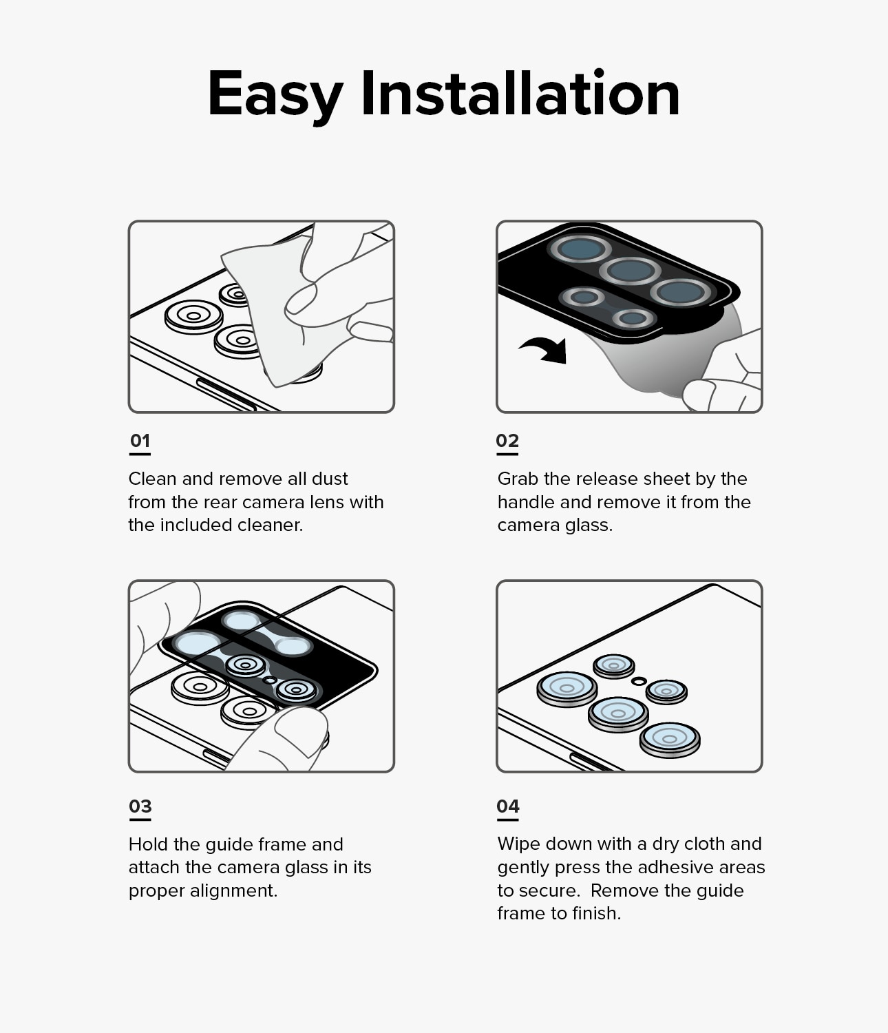 Samsung Galaxy S23 Ultra Linsskydd med aluminiumram, svart