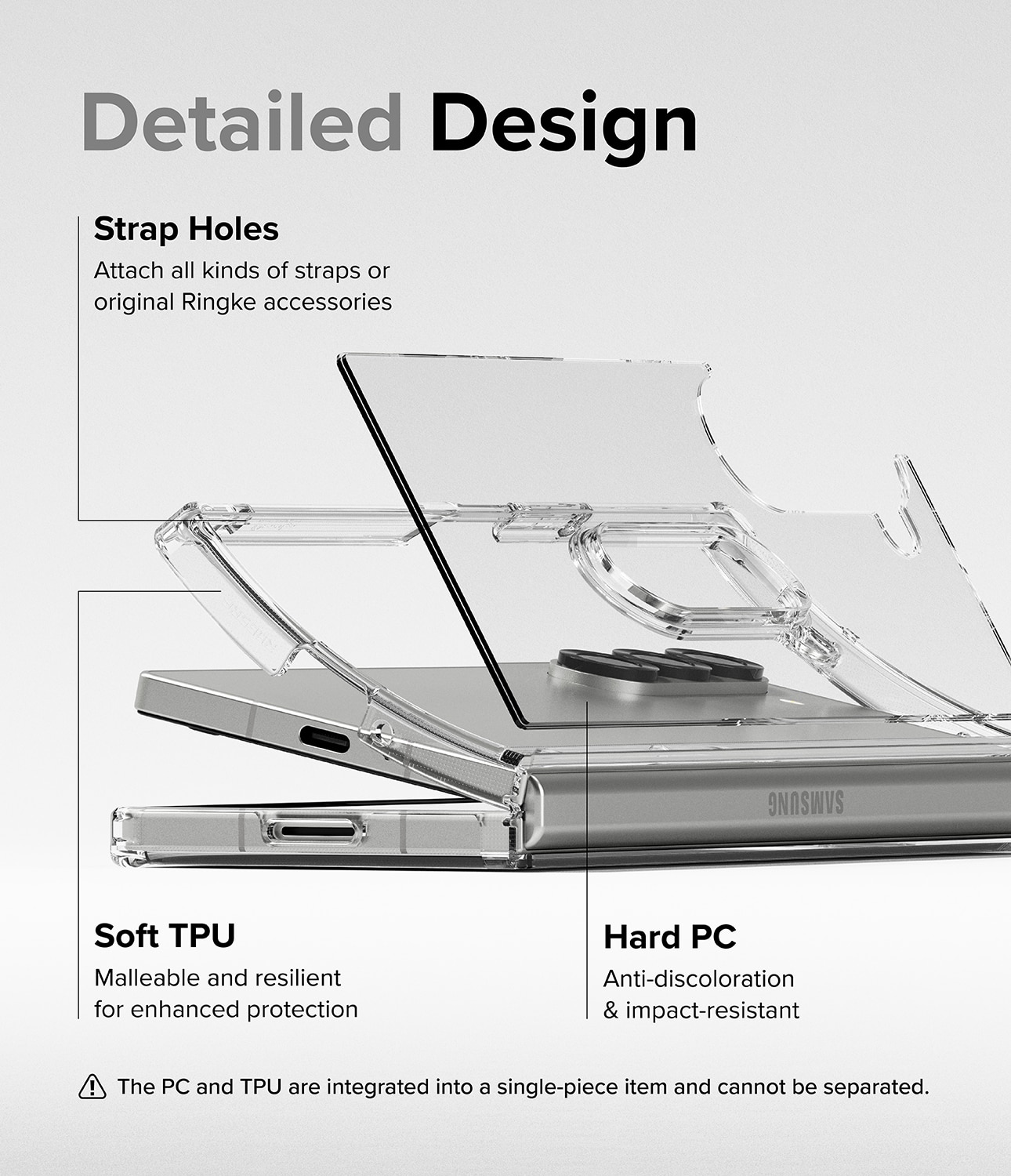 Samsung Galaxy Z Fold 6 Fusion skal, genomskinlig