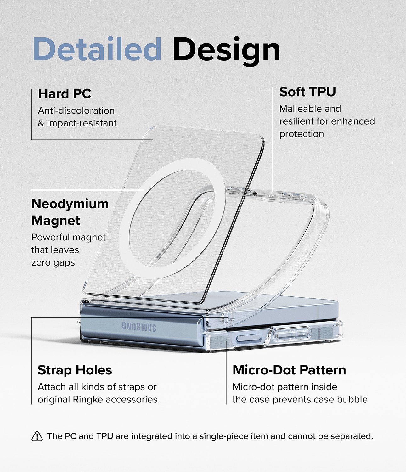 Samsung Galaxy Z Flip 6 Fusion MagSafe Skal, genomskinlig