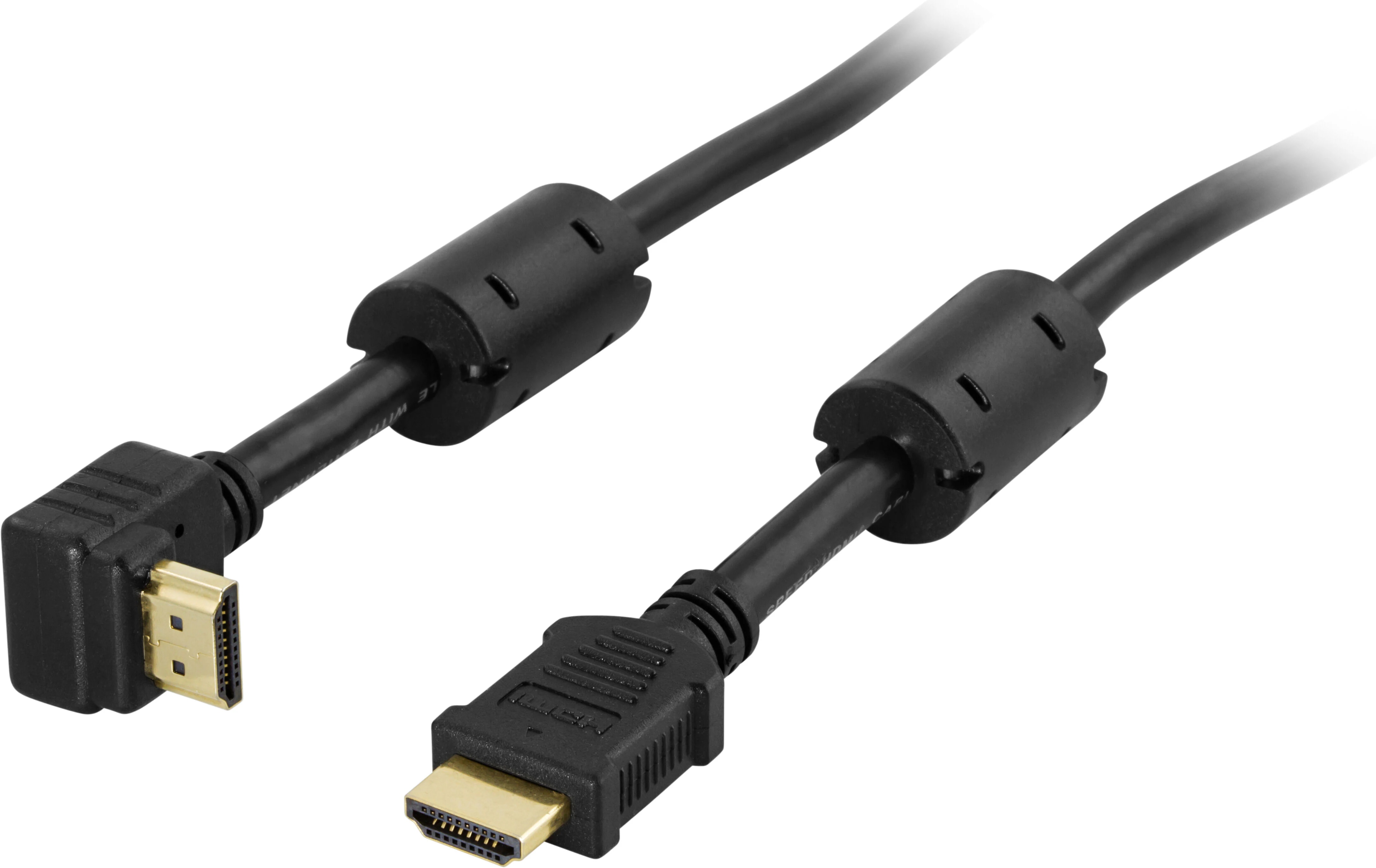 Vinklad HDMI-kabel höghastighet med Ethernet 5m