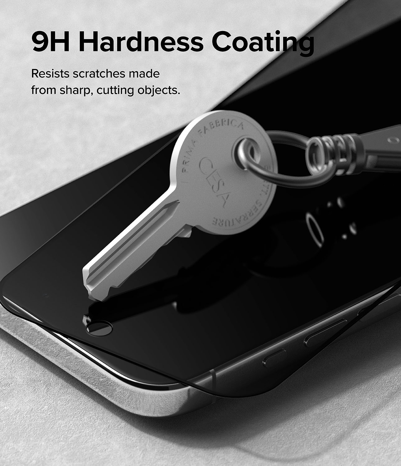 iPhone 15 Pro Anti-spy Skärmskydd i glas med monteringsverktyg