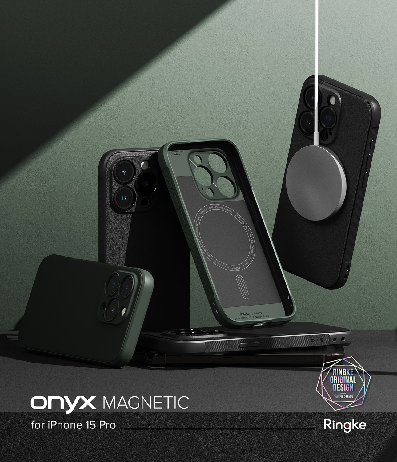iPhone 15 Pro Onyx MagSafe Skal, grön