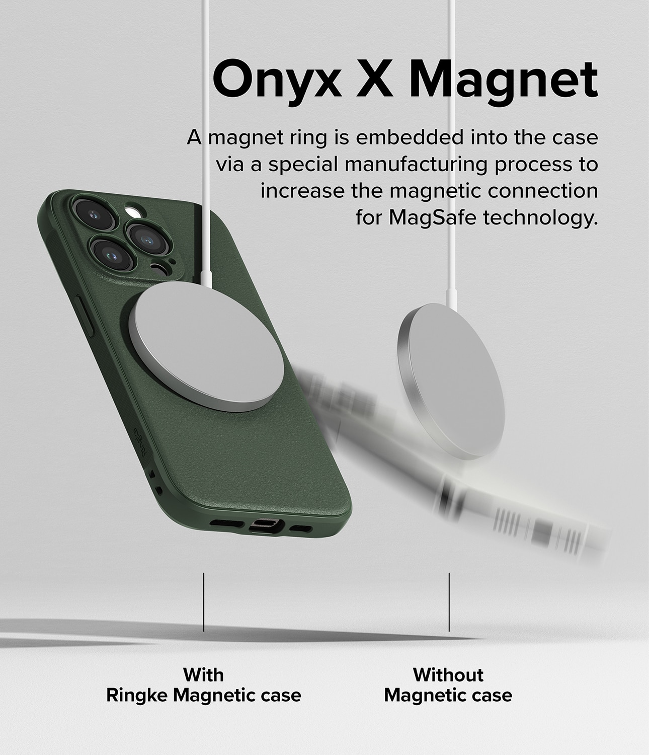 iPhone 15 Pro Onyx MagSafe Skal, grön