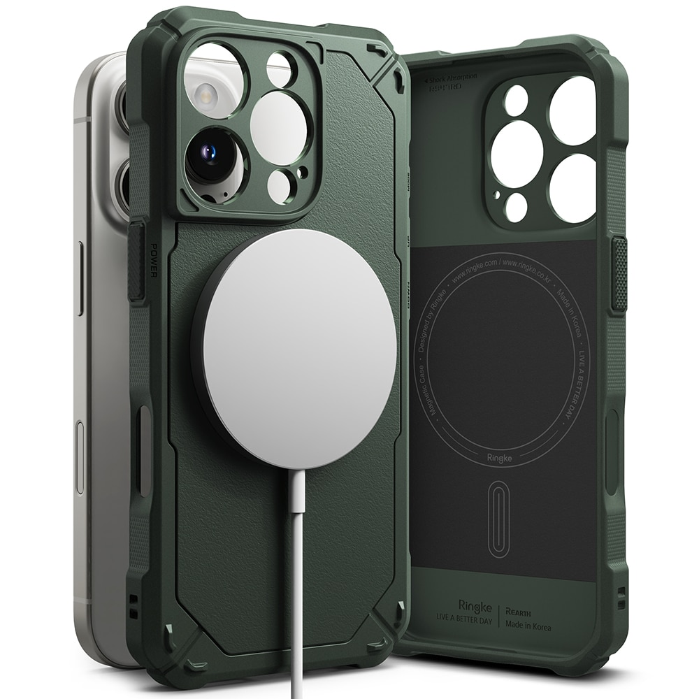 iPhone 16 Pro MagSafe Rugged Gear Skal, Dark Green