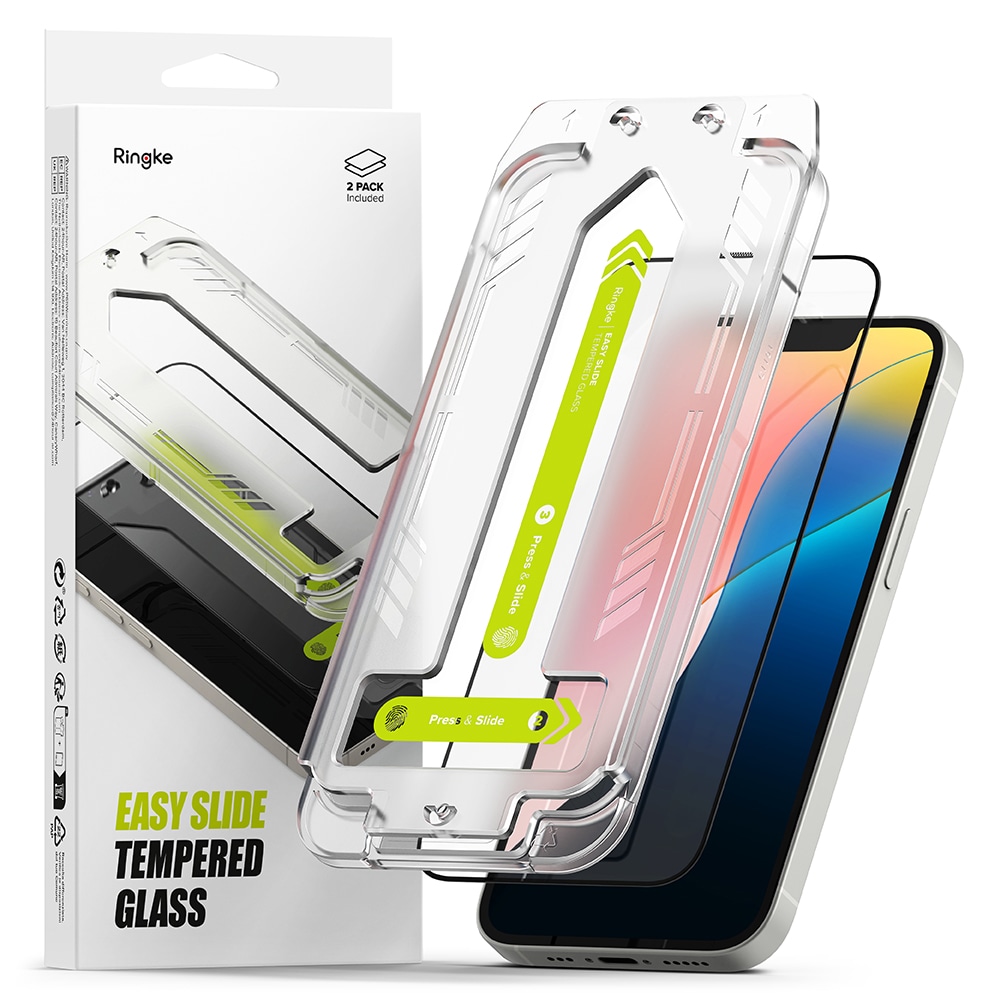 iPhone SE 4 Skärmskydd i glas med monteringsram (2-pack)