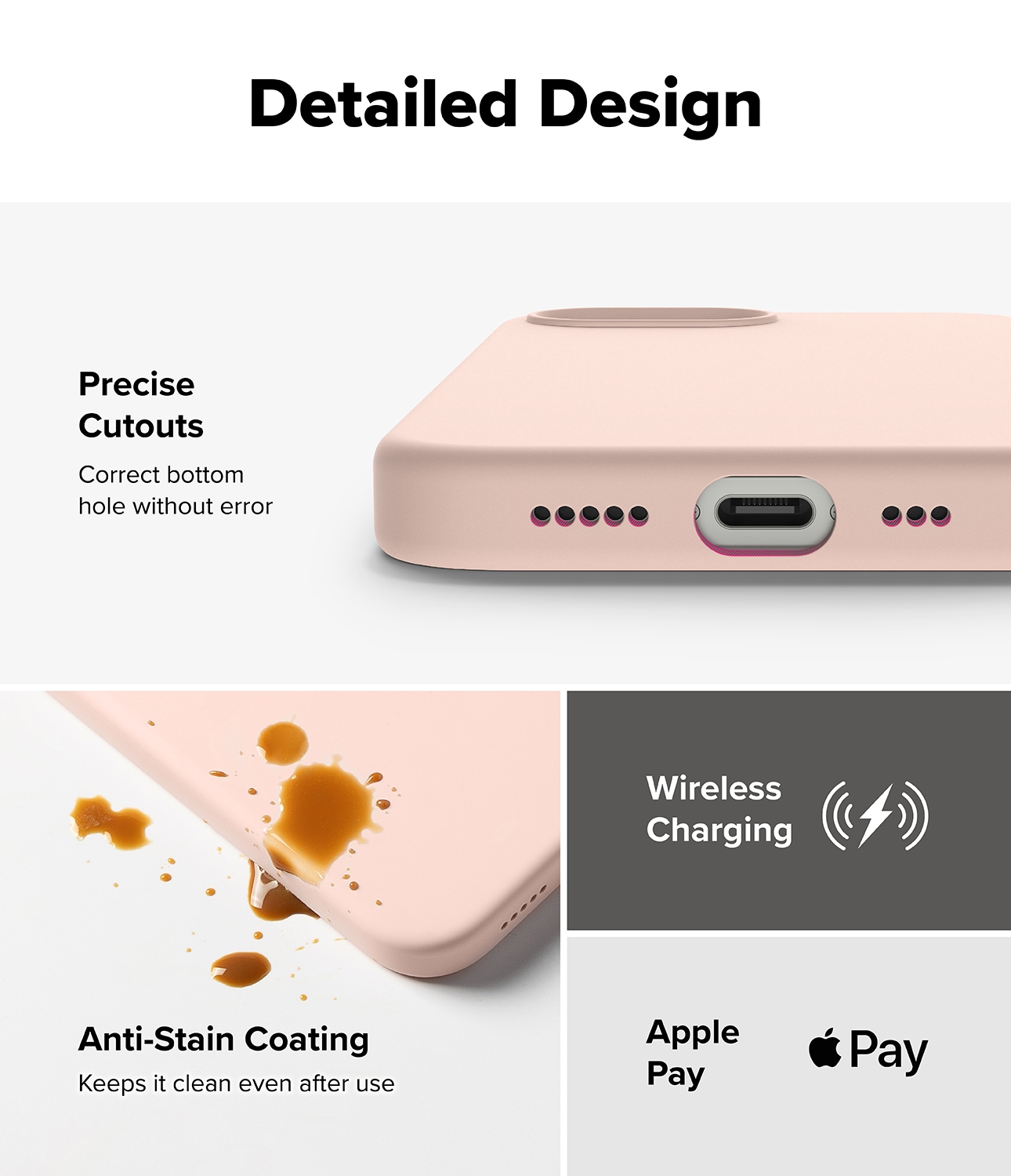 iPhone SE 4 MagSafe silikonskal, Pink Sand