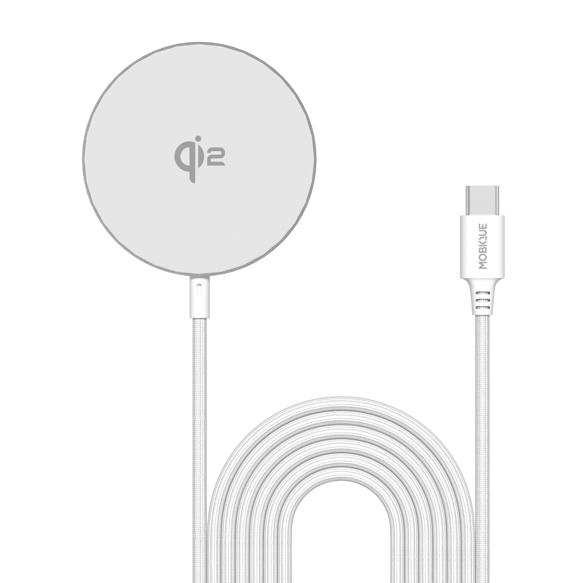 Qi2 Magnetisk Trådlös Laddare 15W, vit