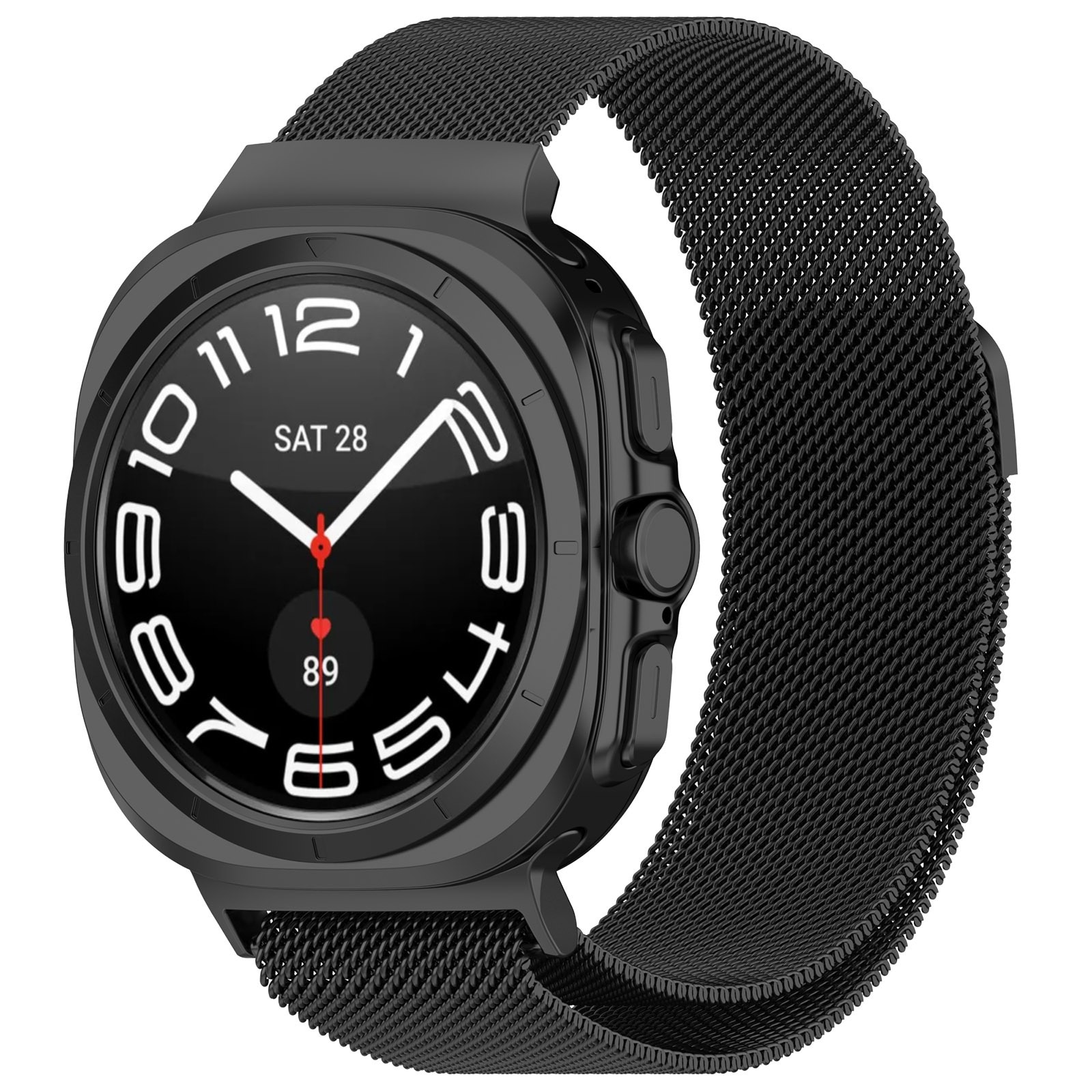 Samsung Galaxy Watch Ultra 47mm Armband Milanese Loop, Svart