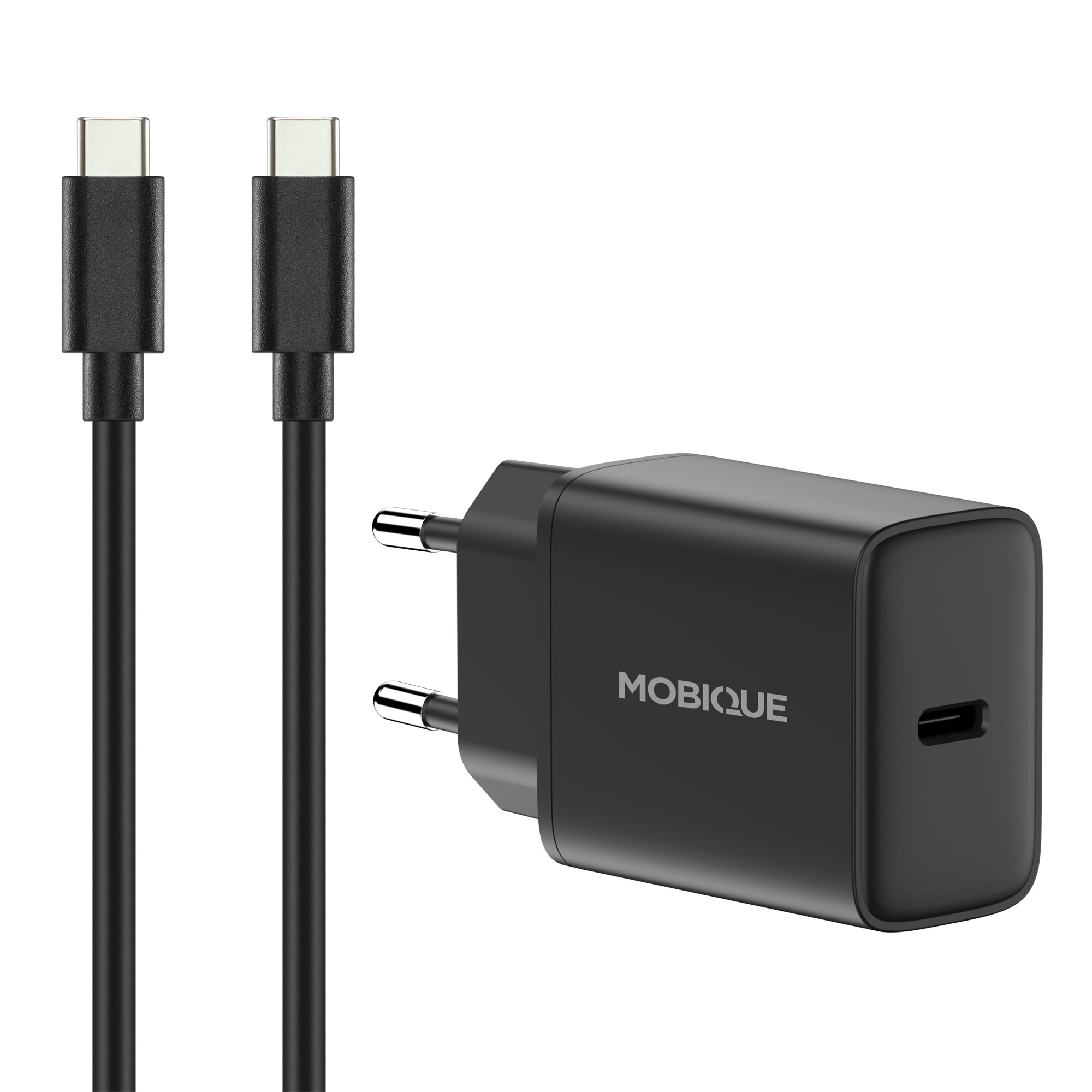 Laddare Google Pixel 9a - USB-C 2m kabel & väggladdare, Svart