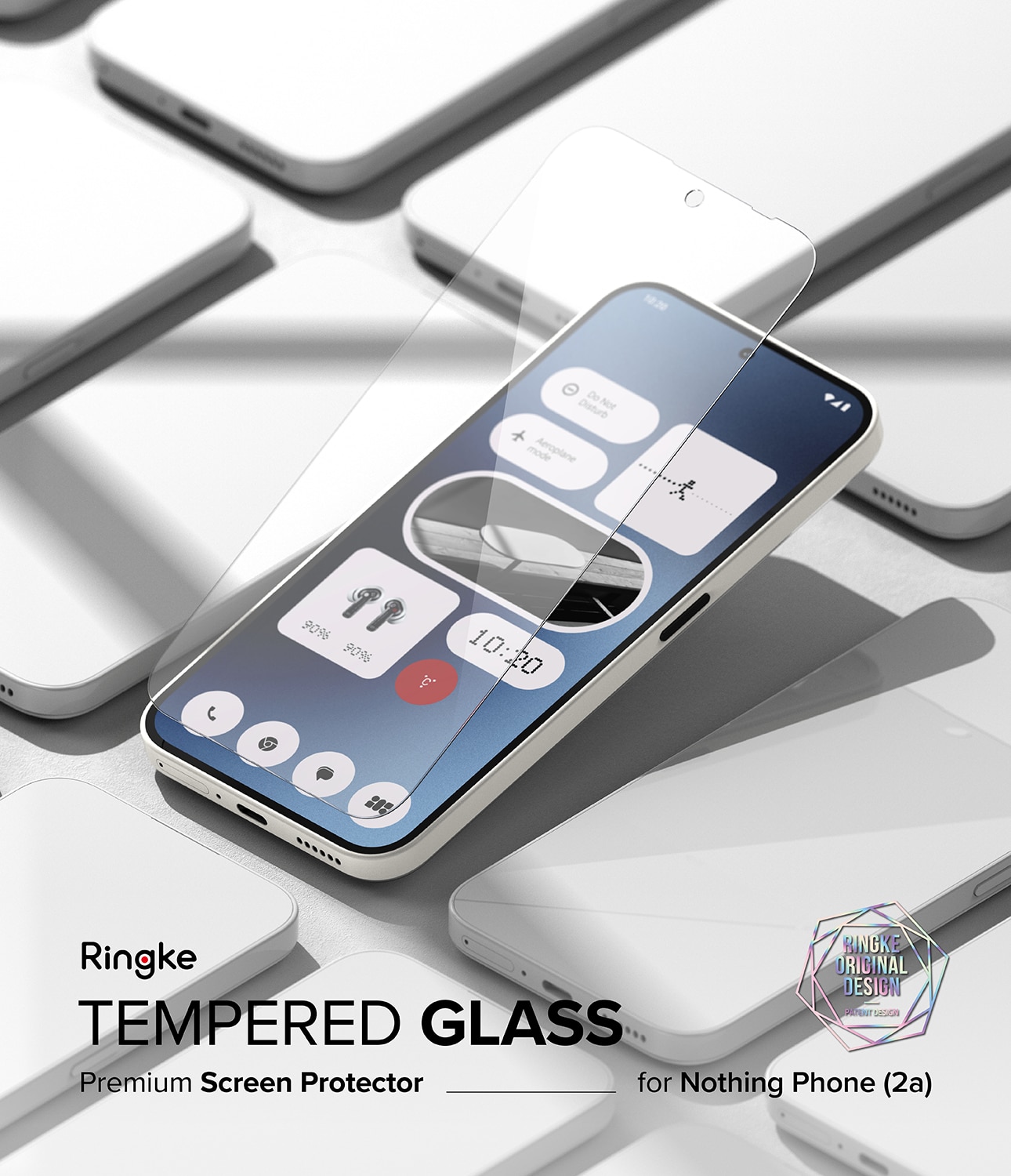 Nothing Phone 2a Skärmskydd i glas med monteringsverktyg (2-pack)