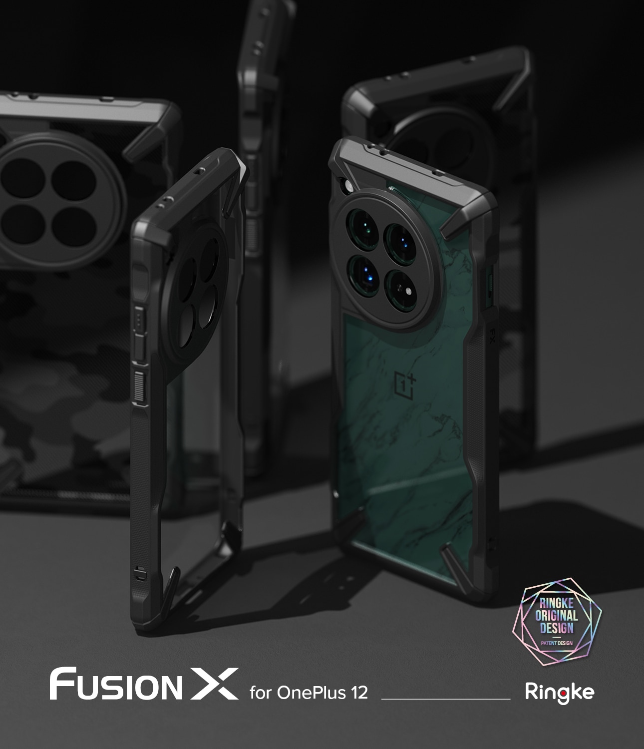  OnePlus 12 Fusion X Skal, Camo Black