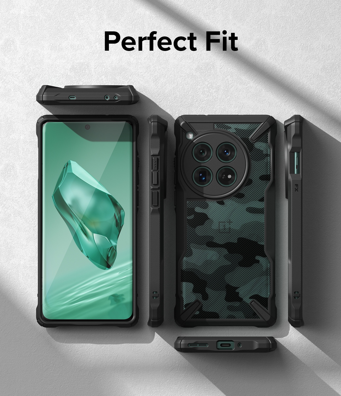  OnePlus 12 Fusion X Skal, Camo Black