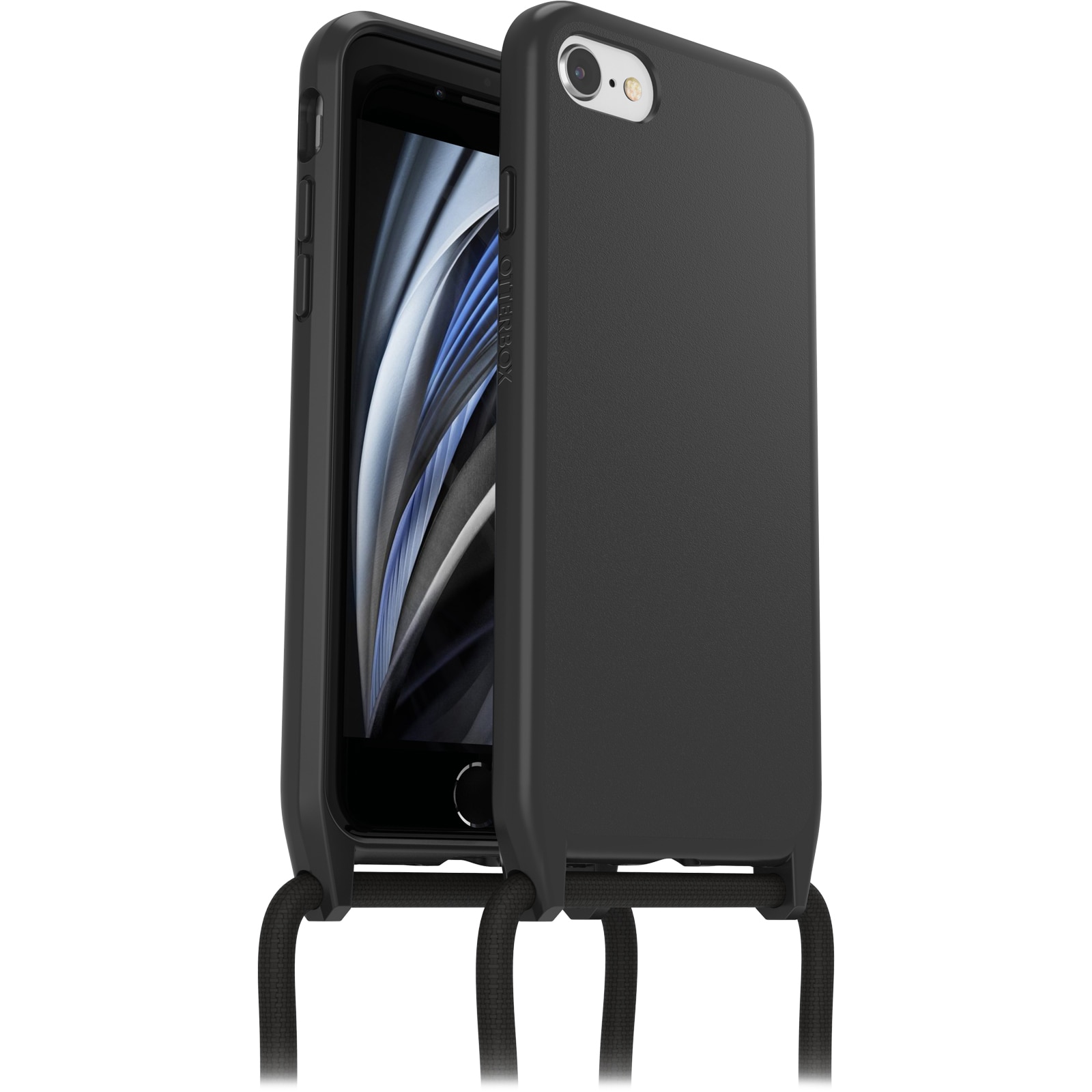 iPhone SE (2020) Skal med halsband React Necklace, svart