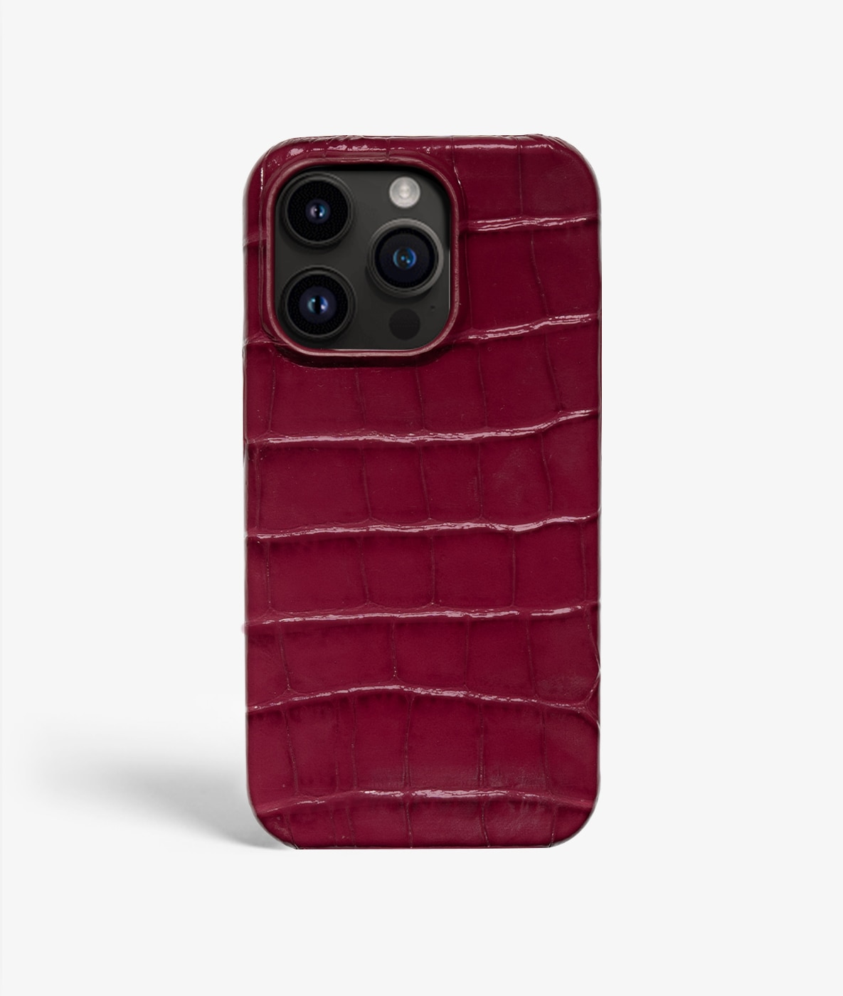 iPhone 14 Pro Max Skal Croco Burgundy