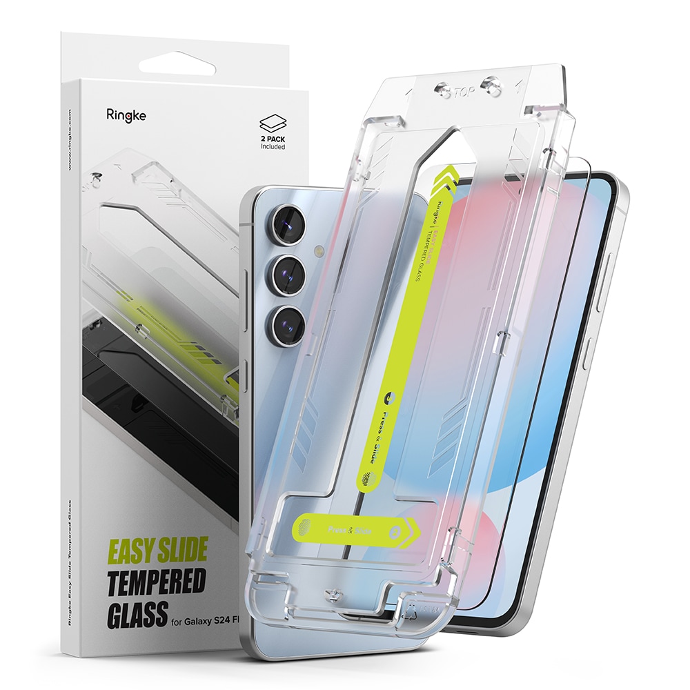 Samsung Galaxy S24 FE Skärmskydd i glas med monteringsram (2-pack)